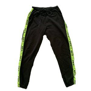 Green stripe sweatpants